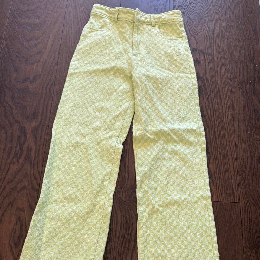 Zara Green Checkered Trousers